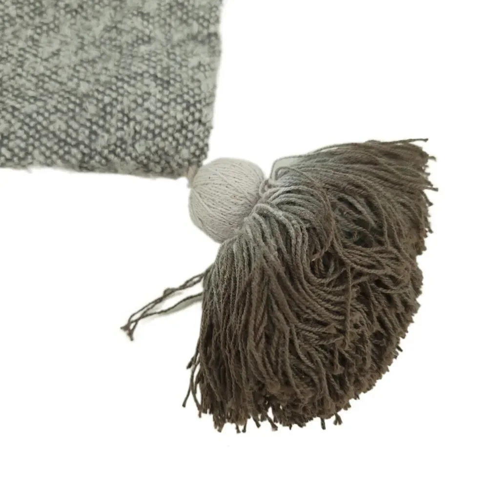 Bloomingville Gray Tassel Decorative Pillow Cover 15